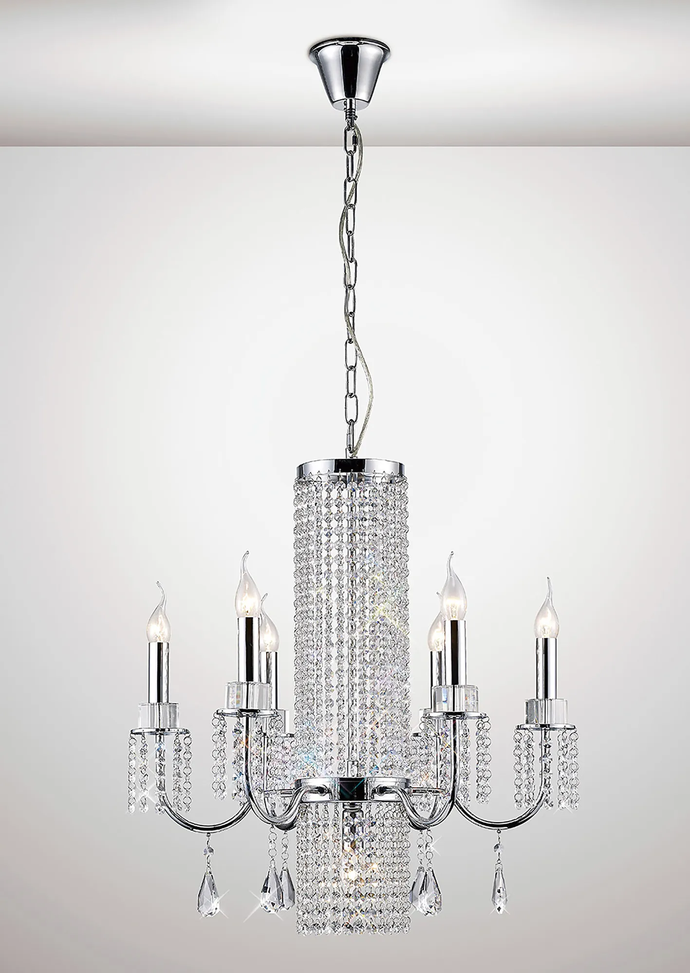 Emily Crystal Ceiling Lights Diyas Multi Arm Crystal Fittings